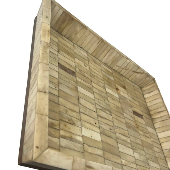 Pottery Barn Brown Bone Serving Display Tray EUC - Picture 9 of 11